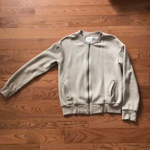 Beige Bomber Jacket